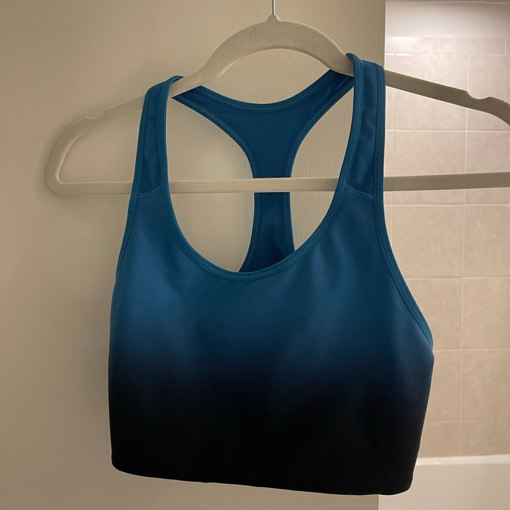 Old Navy Active Blue and Black Ombré Sports Bra